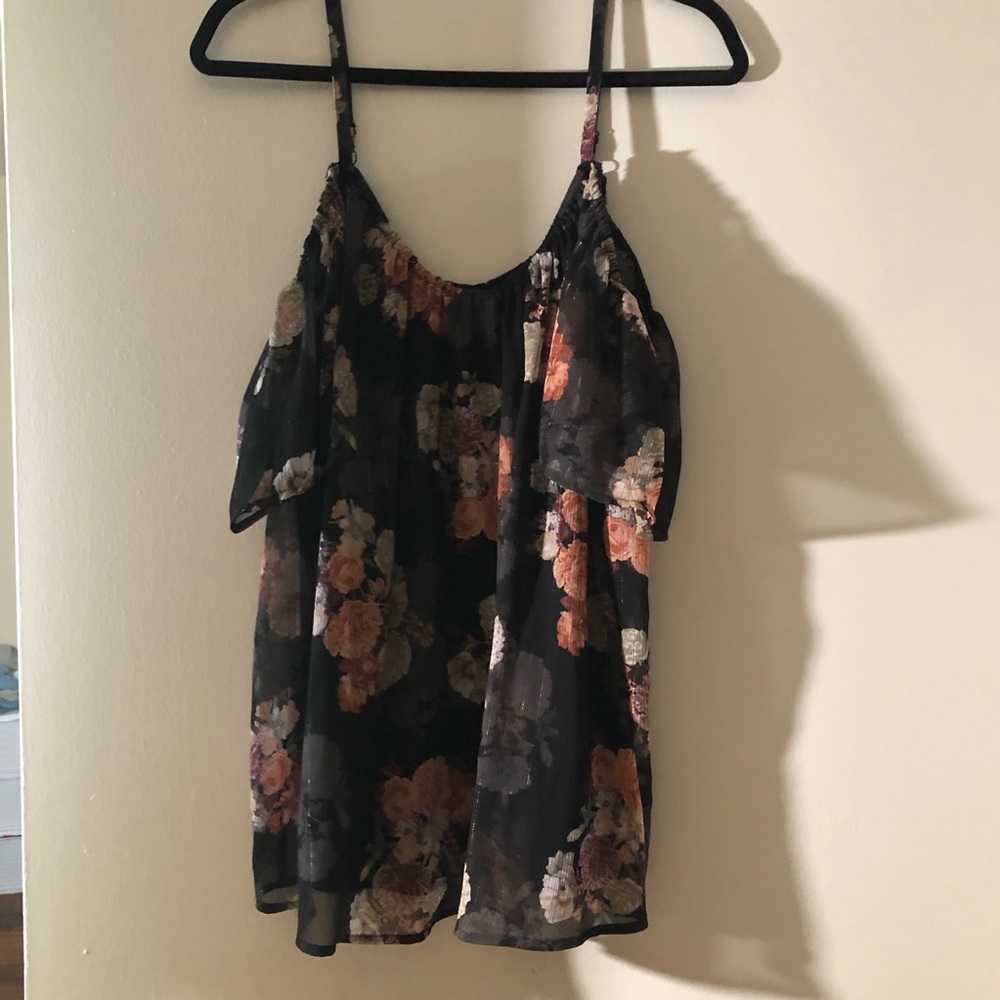 Torrid Floral Cold Shoulder Blouse